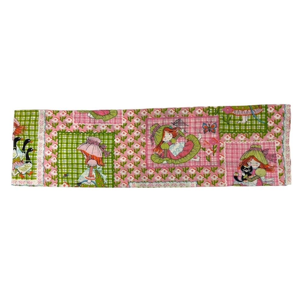 Vintage 70s Sears Katie’s Patchwork Valance Curtain 11.5” X 40.5”